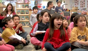 Children Singing in School