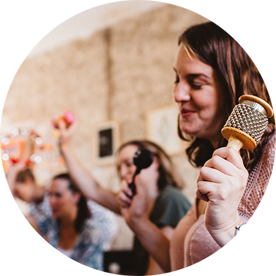 Image of Parents Singing and Making Music in Class (Photographer: Janine Sheen Photography)