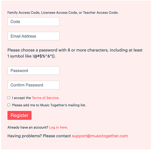 Creating Your Account